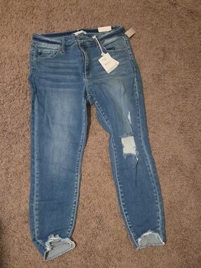 Women’s Distressed Blue Jeans